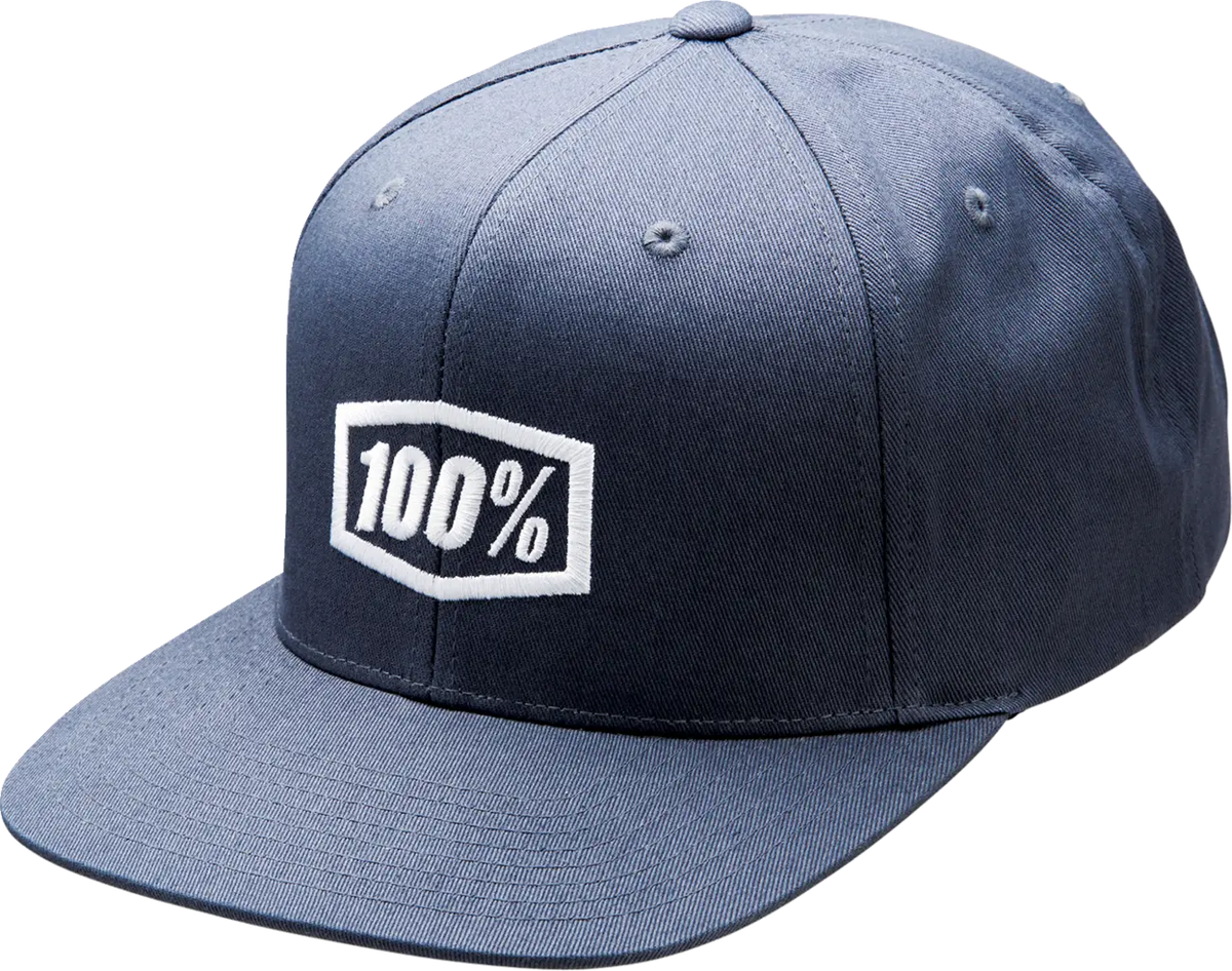 100% Icon Snapback Hat Charcoal