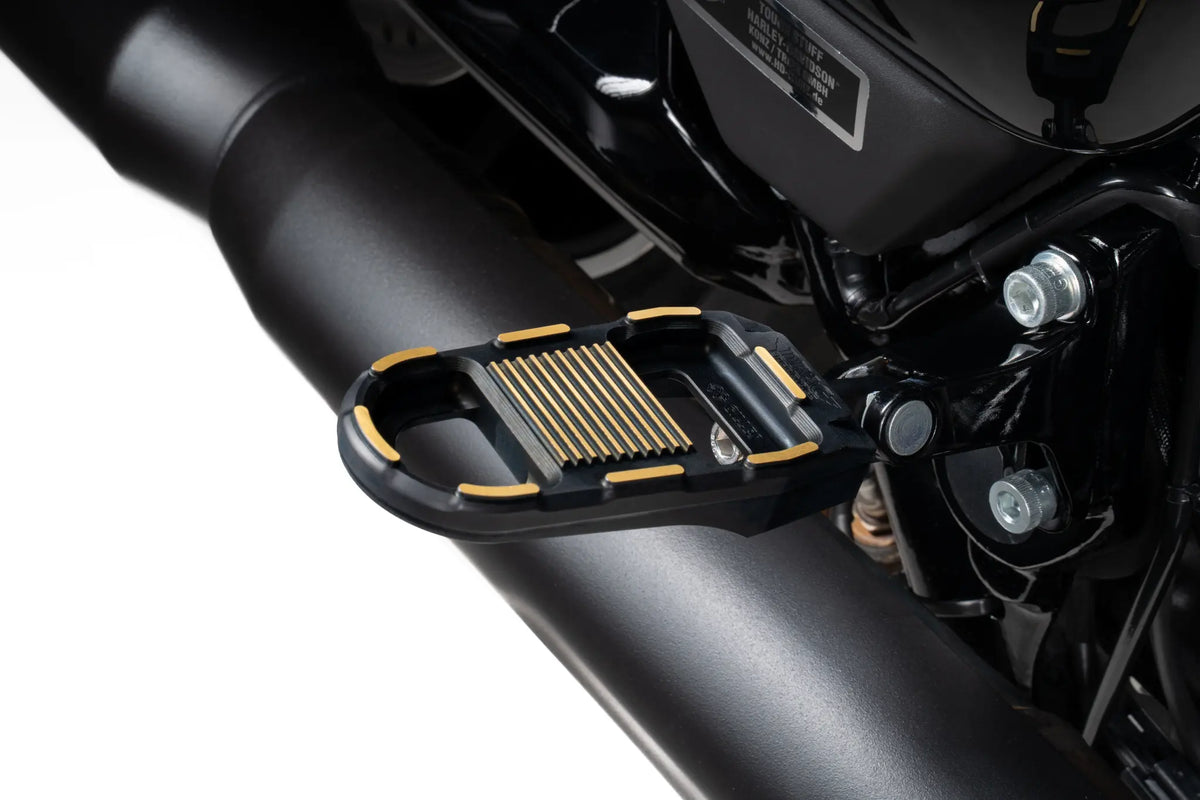 Drag Specialties Adjustable Footpegs - Black/gold