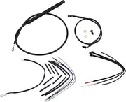 Burly Brand Black Vinyl Handlebar Cable Kit for Ape Hangers