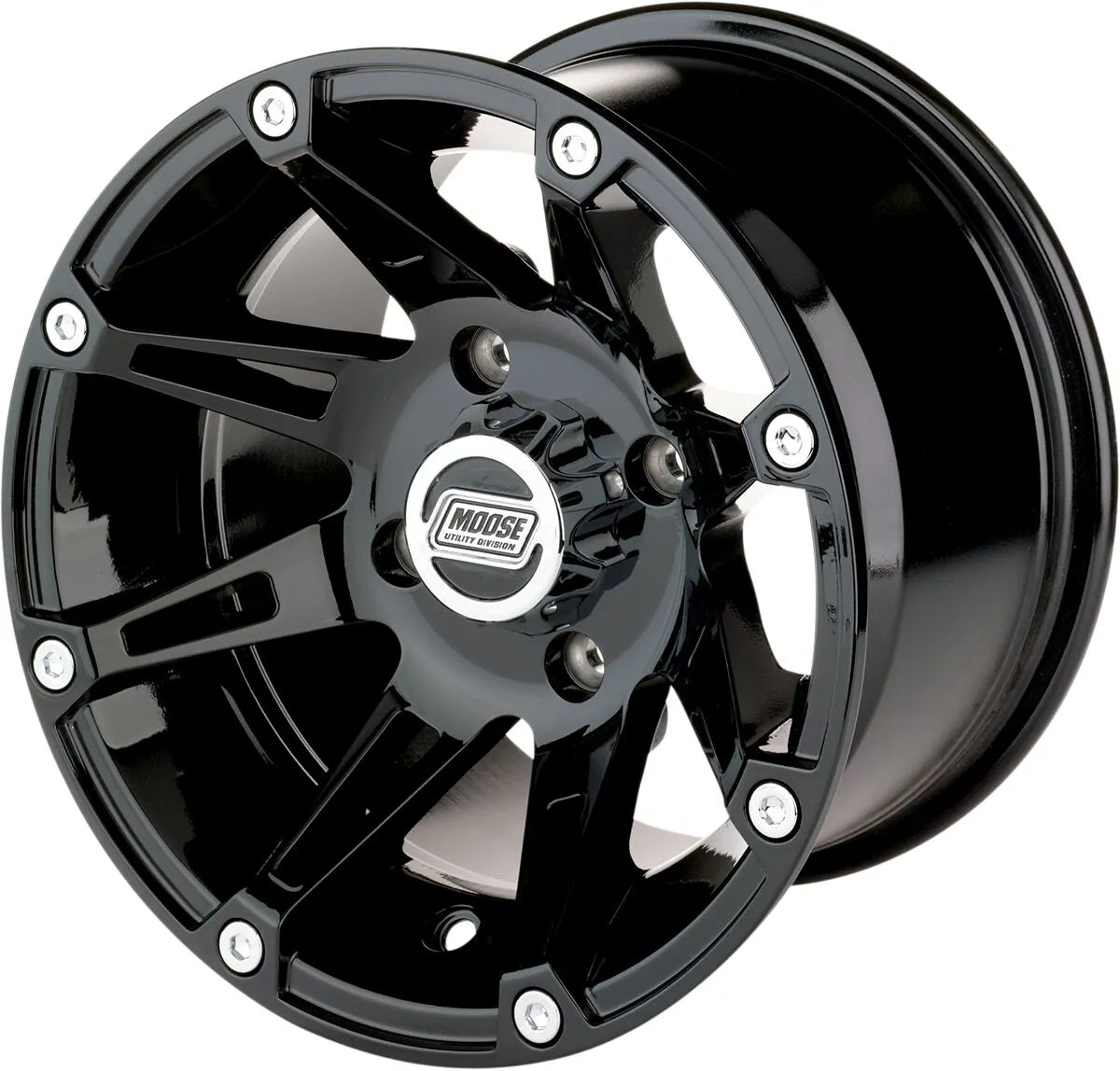 Moose Offroad 387x Wheel - 12 Inch Black Gloss