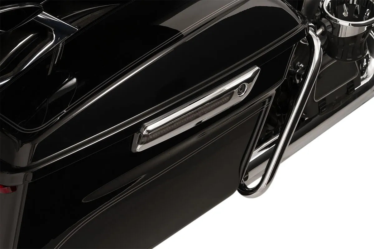 Ciro Led Saddlebag Hinge Covers - Chrome