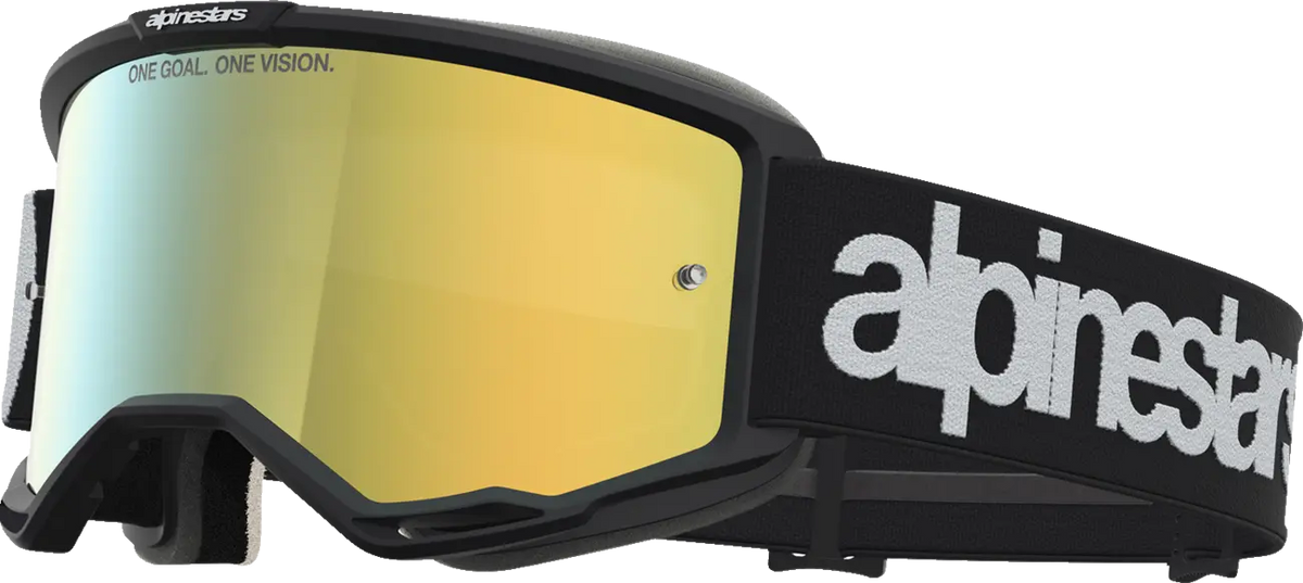 Alpinestars Vision 5 Hone Goggles Black White Mirror Mirror-Gold
