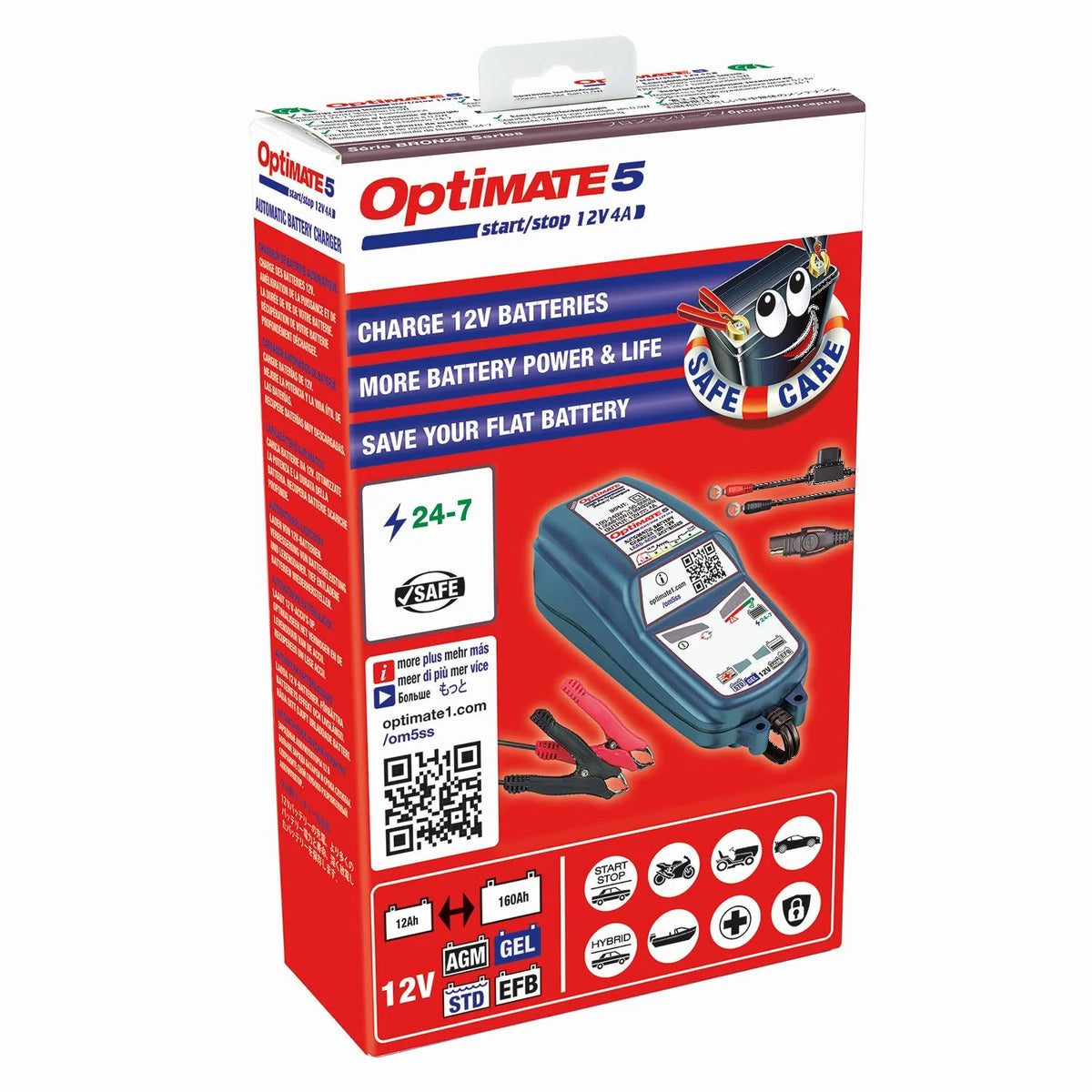 Tecmate OptiMate 5 Start/Stop 12V 4A Battery Charger