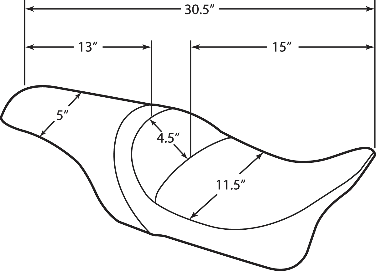 Drag Specialties Predator Seat - For Harley Davidson