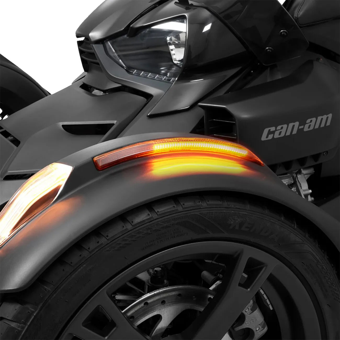 Show Chrome Slayer Front Fender Led Light