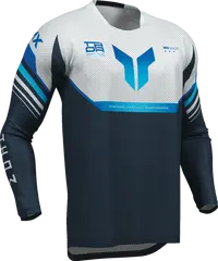 Thor Launchmode Air Raptor Jersey - Gray/White/Midnight Blue