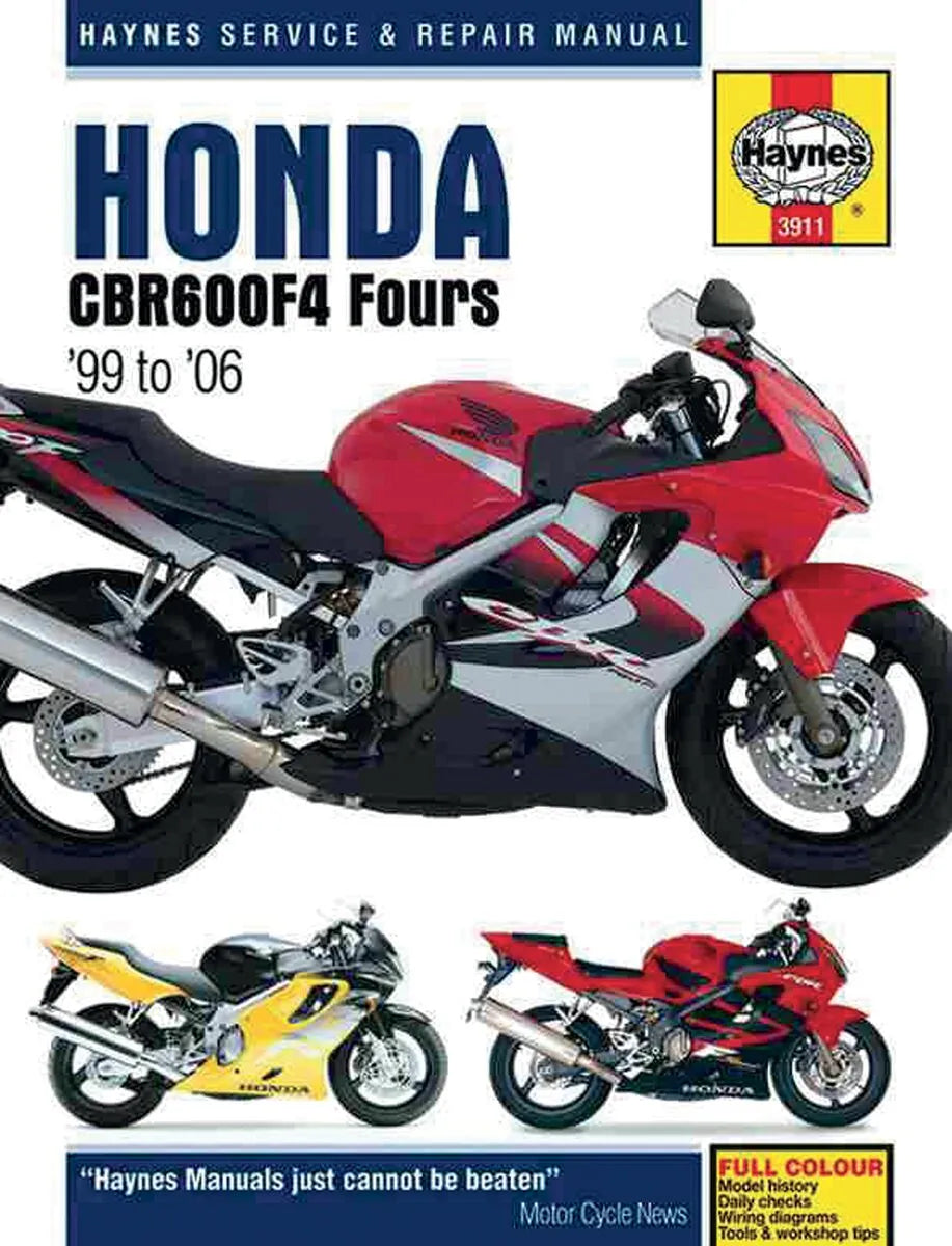 Haynes Honda CBR 600 F4 Repair Manual for 1999-2006 Models