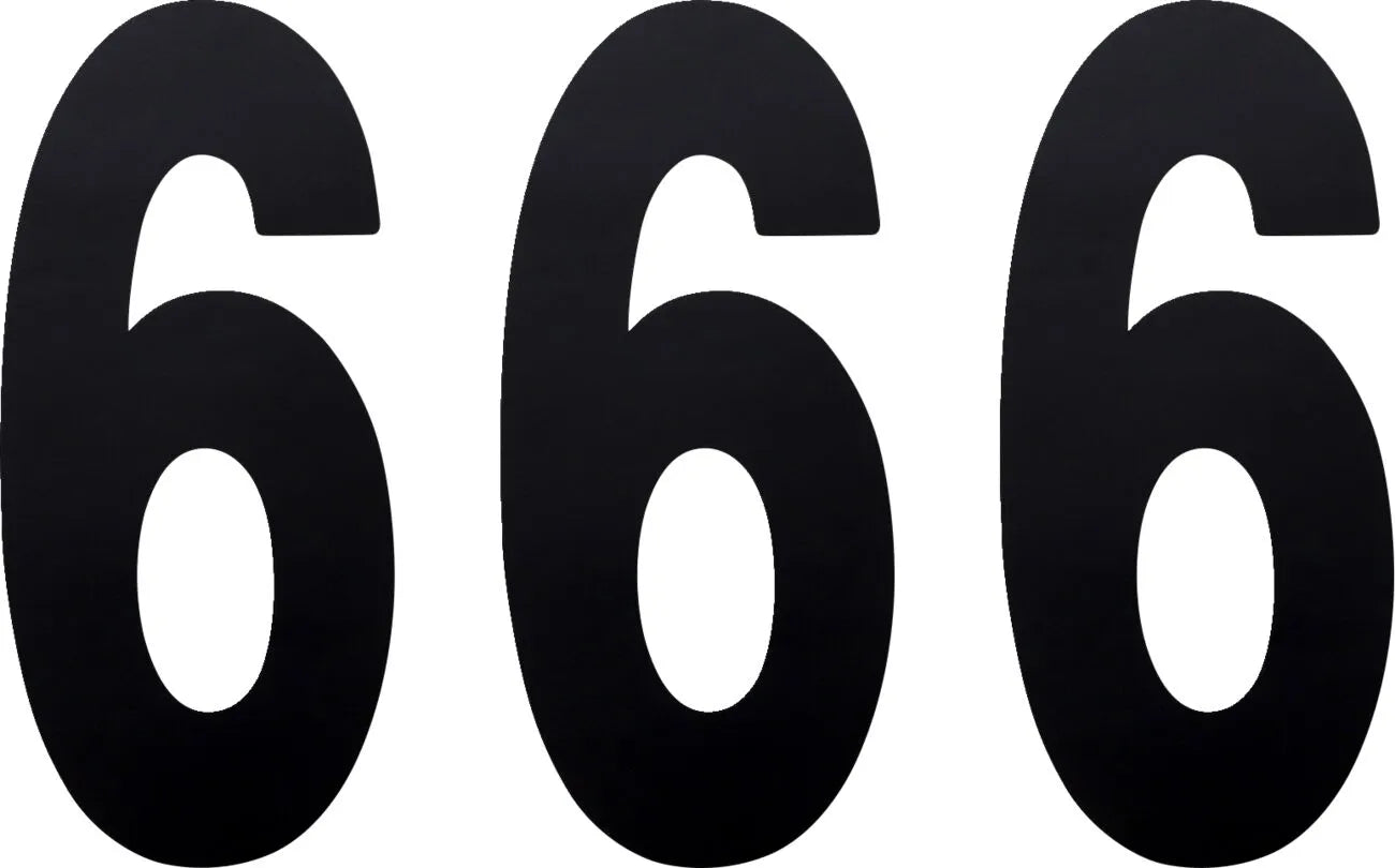 Factory Effex Standard Numbers 8" Black