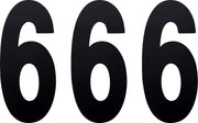 Factory Effex Standard Numbers 8" Black