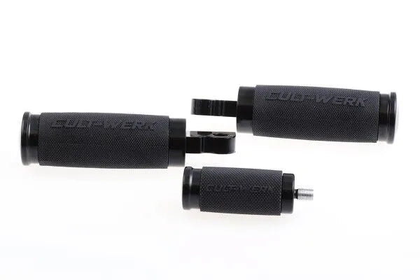 Cult Werk Footrest Set Race - Black Aluminum