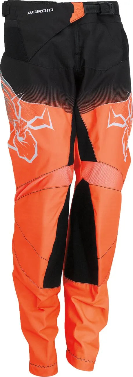 Moose Offroad Youth Agroid Racewear Pants - Black/Orange/Teal