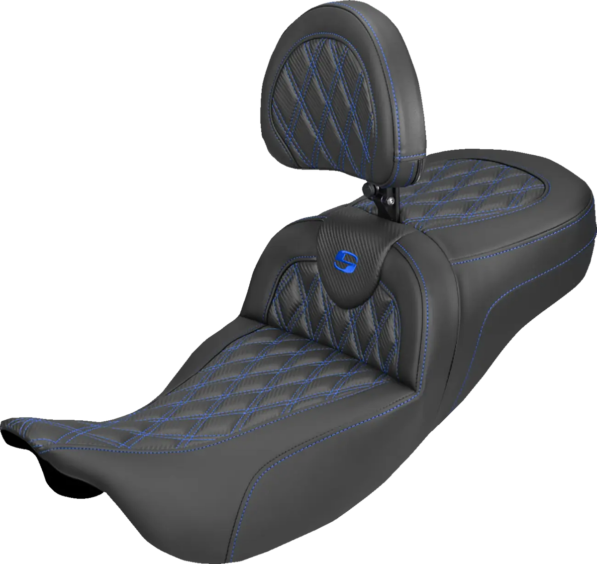 Saddlemen Roadsofa Carbon Fiber Seat Blue Stitch
