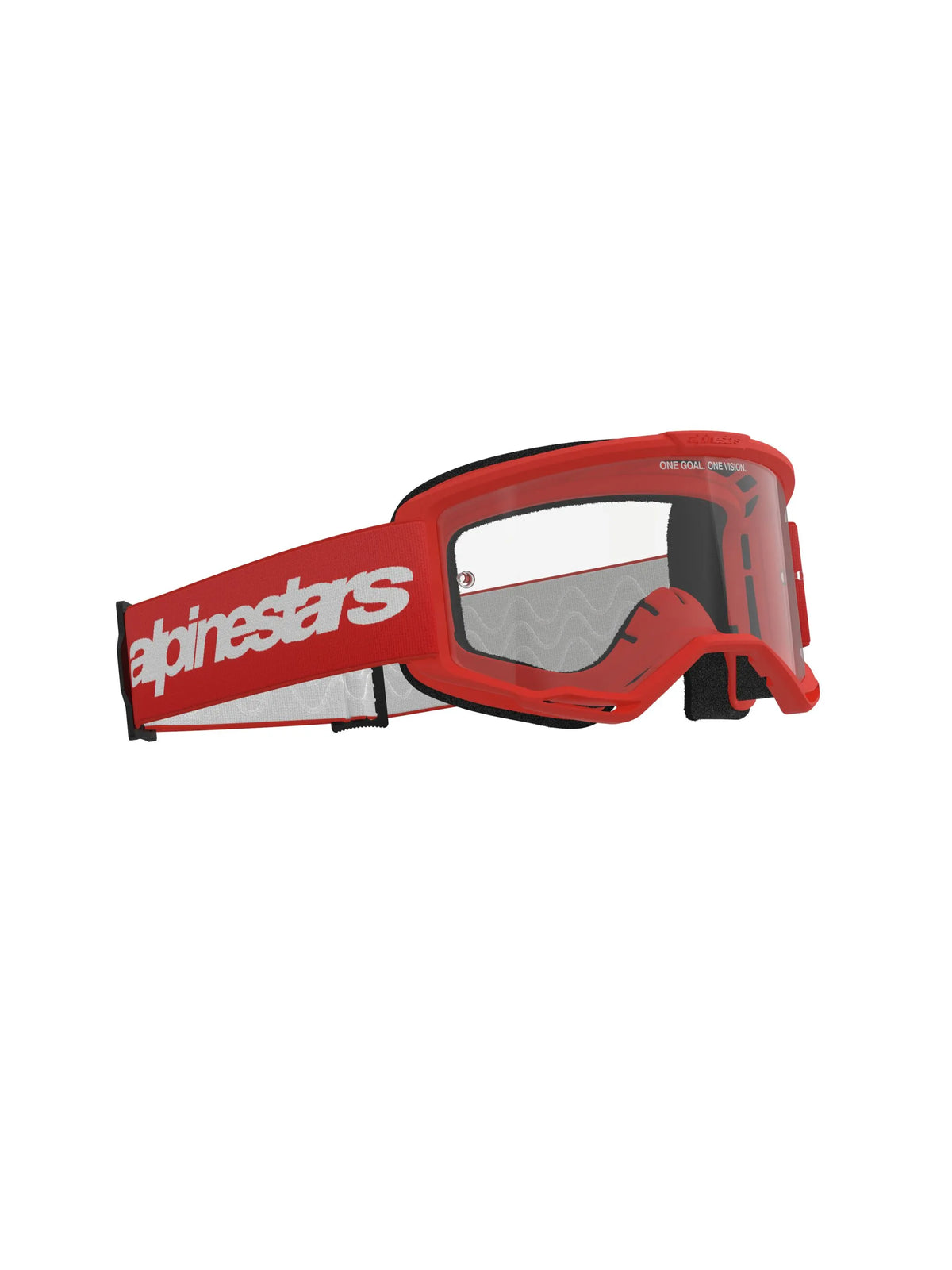 Alpinestars Vision 3 Wordmark Goggle Red Clear