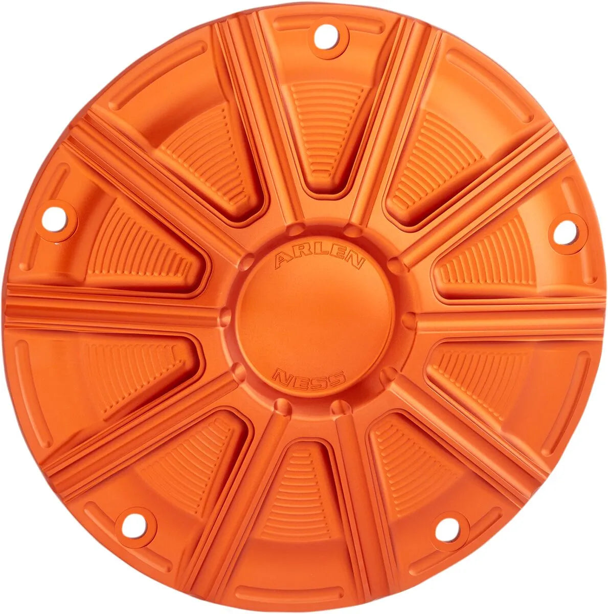 Arlen Ness 10-Gauge Orange Anodized Derby Cover