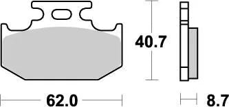 Moto-master Nitro Brake Pads - Sintered Metal Compound - Rear