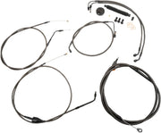 LA CHOPPERS Midnight Braided Handlebar Cable/Brake Line Kit