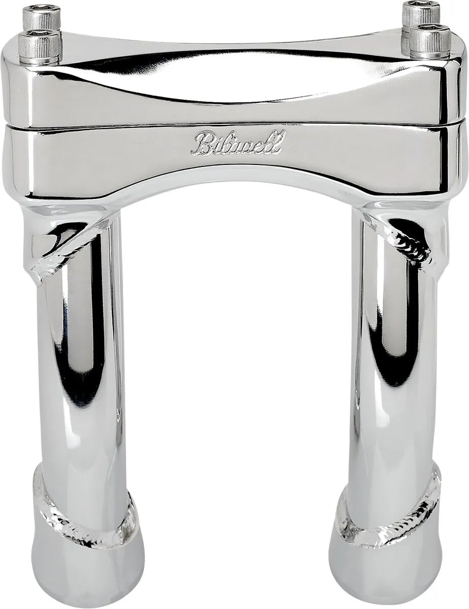 Biltwell Murdock O/S Pullback Risers - 6" Rise 2" Pullback - Chrome