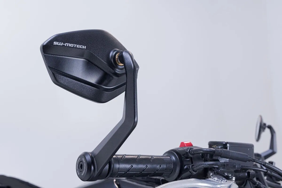 Sw-motech Bar End Mirrors - Black Aluminum