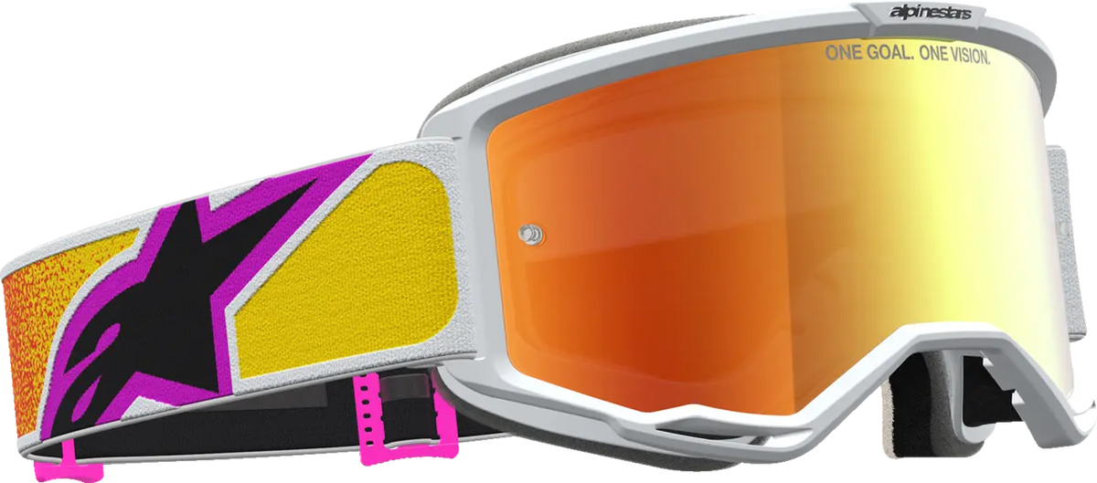 Alpinestars Vision 5 Drag Goggles Orange Red Mirror-Red