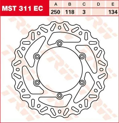Tarcza Hamulcowa Trw Ec Cross Design - Przód