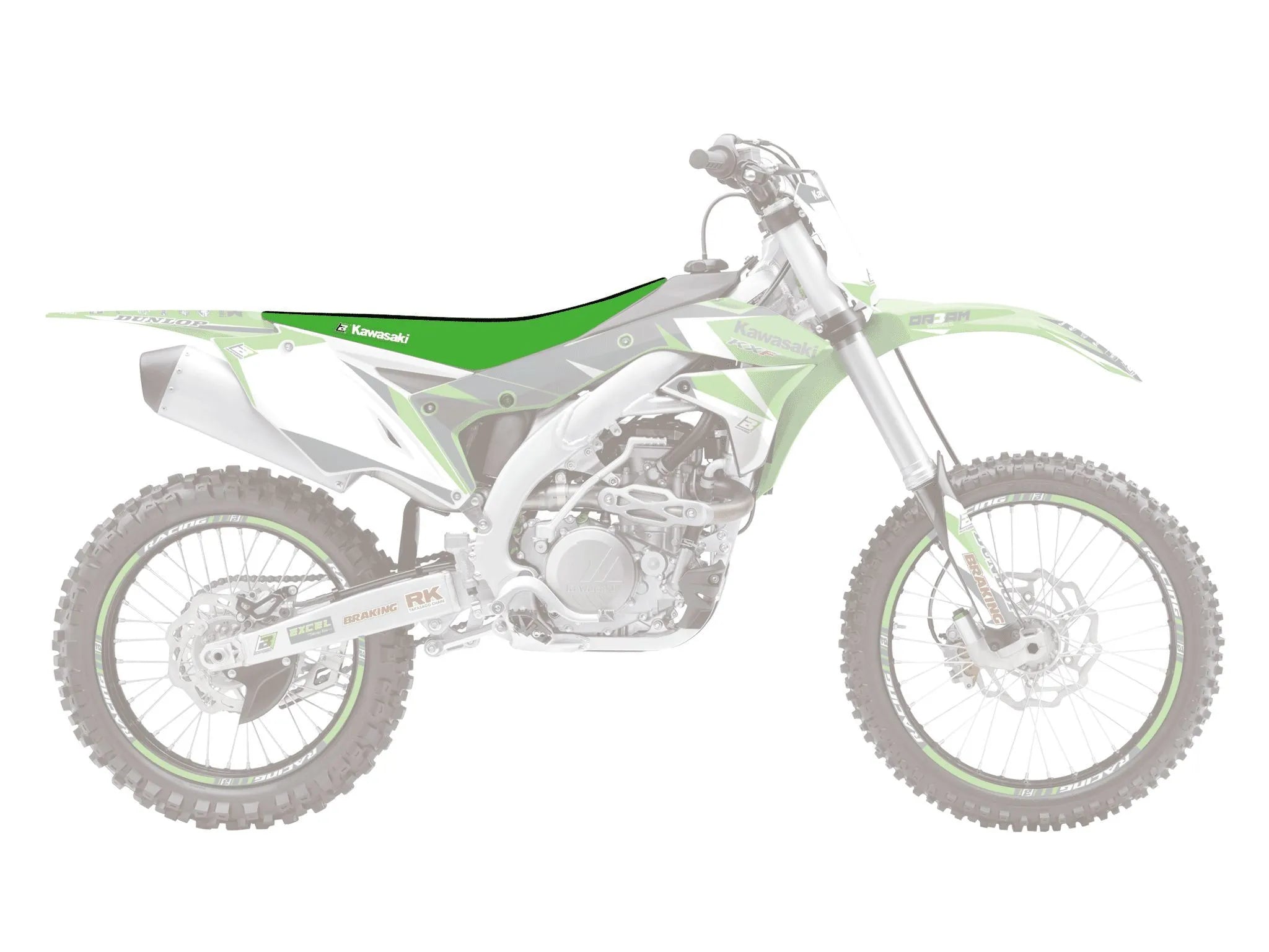 Blackbird Racing Double Grip 3 Seat Cover - Green/black