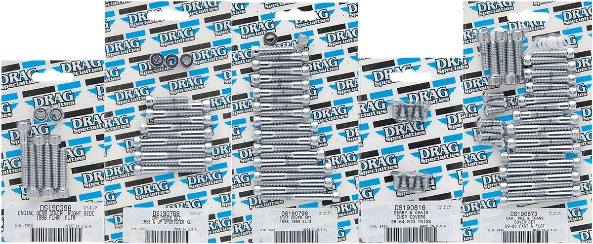 Drag Specialties Smooth Socket Cover Bolts for HD FLH FL1200