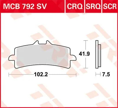 Trw Sv Series Spiekane Klocki Hamulcowe Na Przedni Hamulec - Przód
