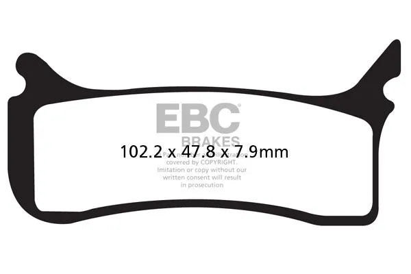 Spiekane klocki hamulcowe Ebc Epfa Series Extreme Pro - Przód