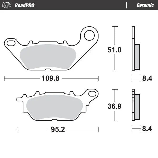 Ceramiczne Klocki Hamulcowe Moto-master Do Motocykli