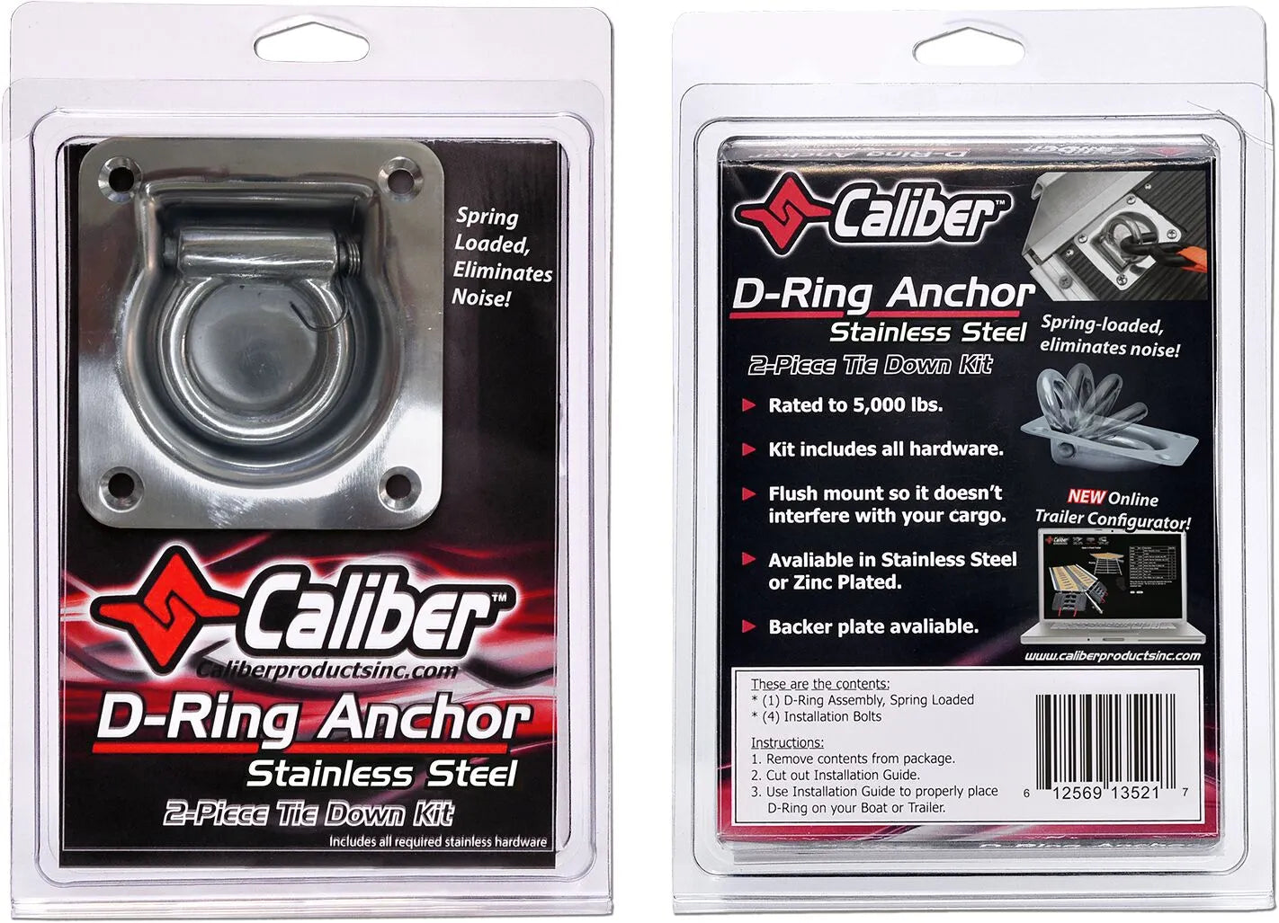 Caliber D-ring Anchor Kits For Cargo Tie-down