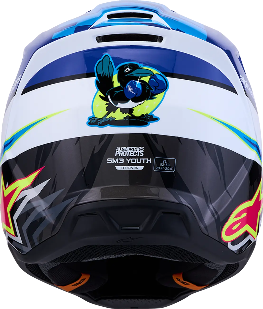 Alpinestars SM3 Falcon Youth Helmet Blue/Black/Pink Yellow