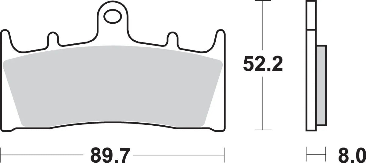 Sbs Hs Street Excel Spiekane Metaliczne Klocki Hamulcowe Przednie - Przód