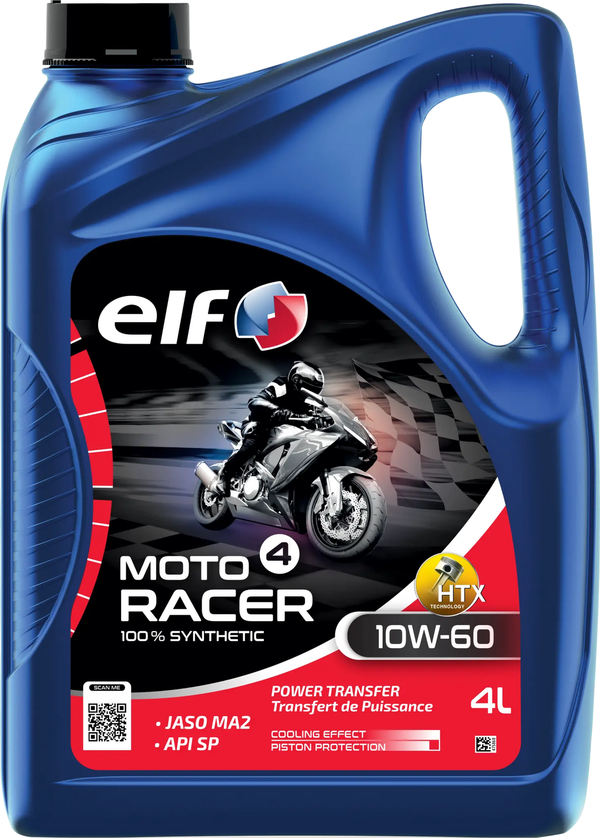 ELF Moto 4 Racer 10W-60 Synthetic 4 Liter Engine Oil