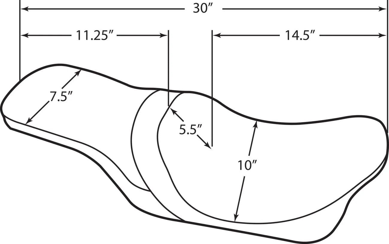 Drag Specialties Predator 2-up Seat - For Harley Davidson