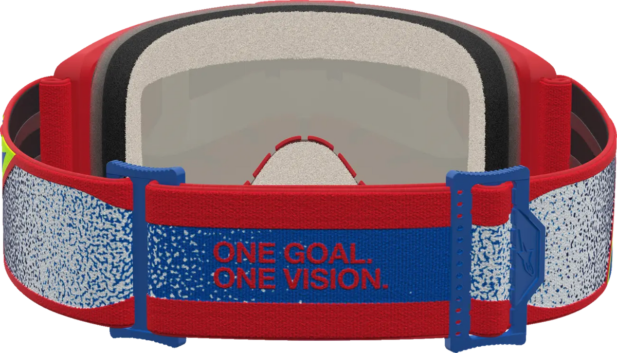 Alpinestars Vision 5 Drag Goggle Fire Red Blue Mirror-Gold