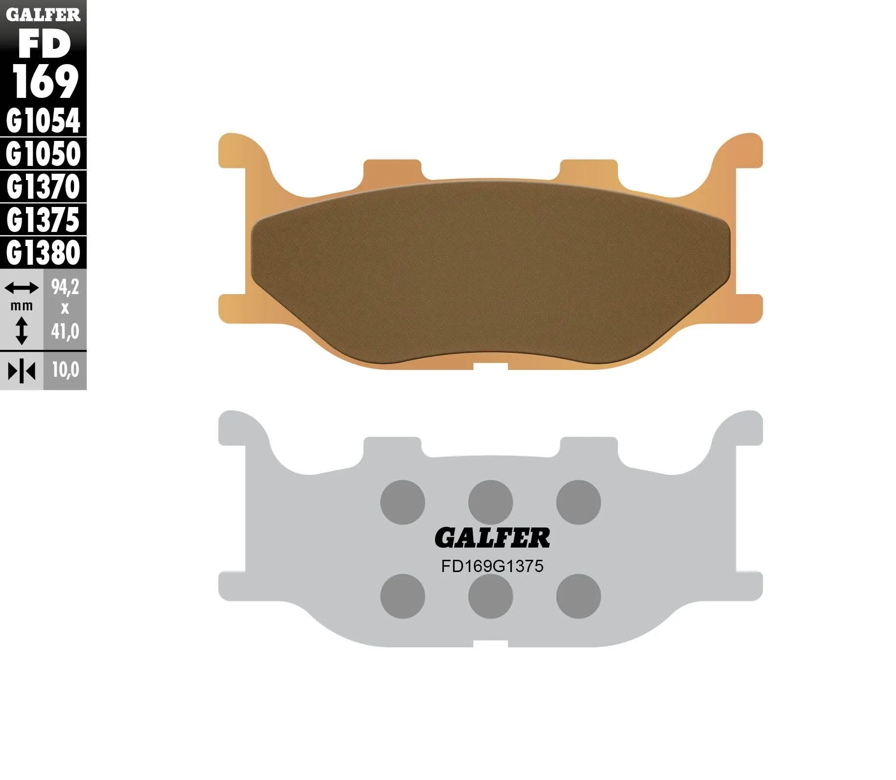 Galfer Hh Sintered Brake Pads - High-performance Stopping Power - Front