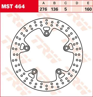 Trw Round Fixed Brake Rotor 250-299mm - Rear
