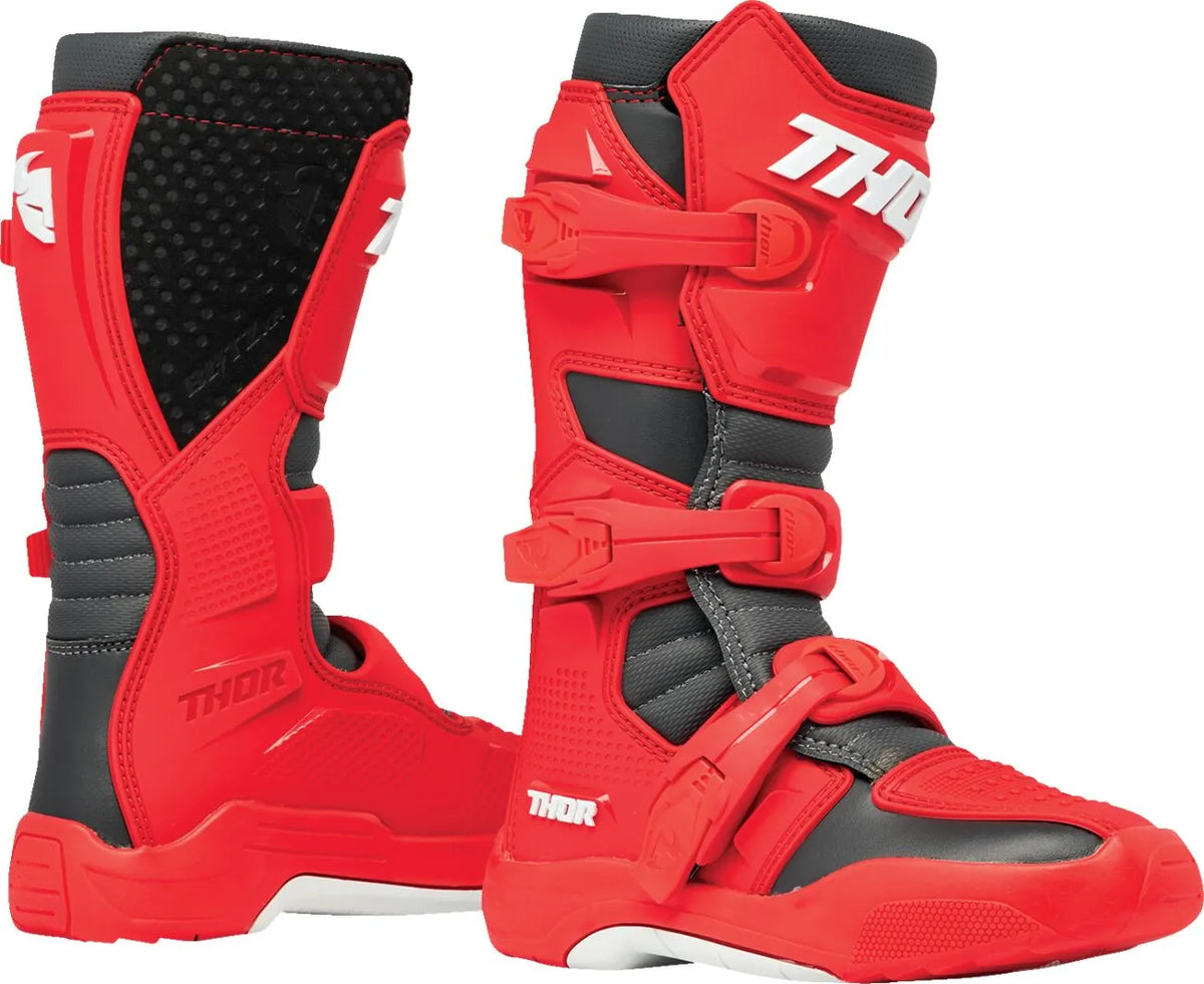 Thor Youth Blitz XR Boots Red/Charcoal