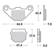 Moto-master Ceramic Brake Pads For Sports Touring Custom Motorcycles - Rear
