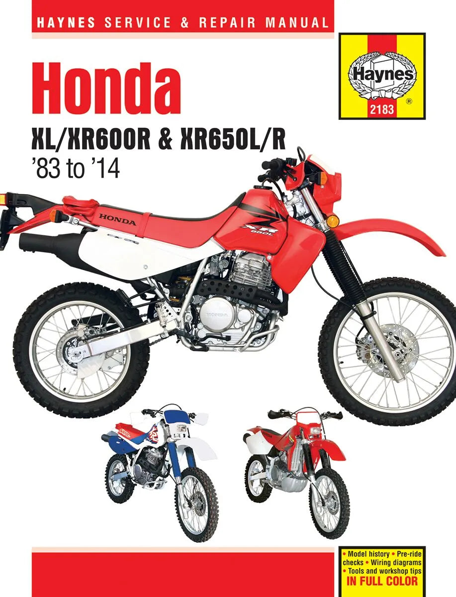 Haynes Repair Manual for Honda XR 650 L XR 600 R 1983-2020