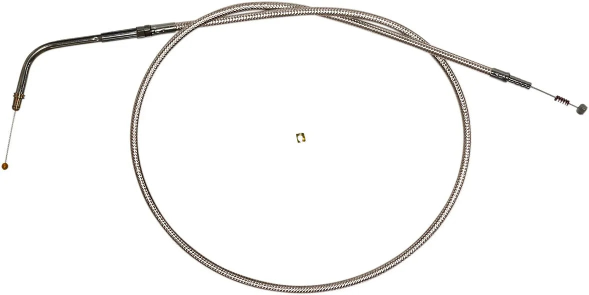 Magnum Shielding Polished Stainless Steel Braided Throttle/Idle