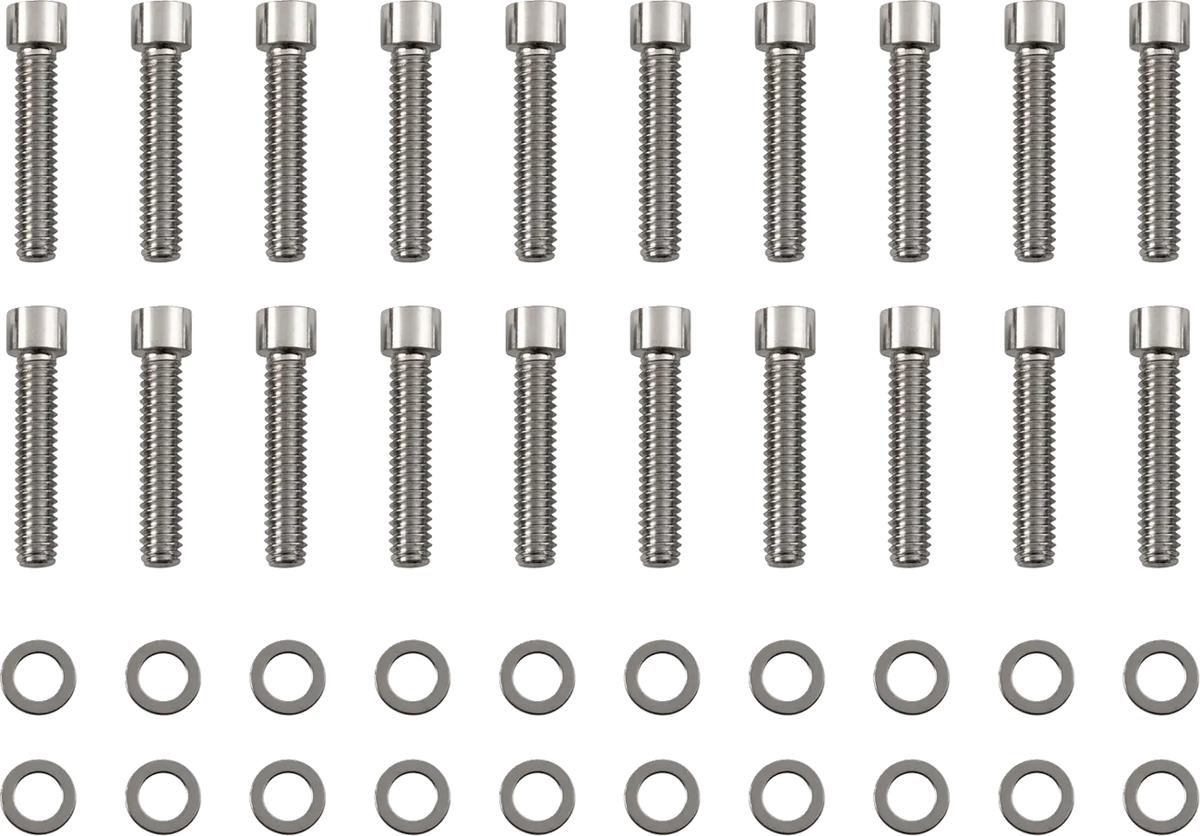 Drag Specialties M8 Rocker Cover Bolts Chrome Harley M8 2017-2024