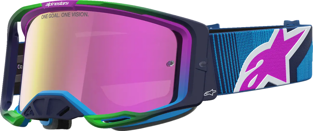 Alpinestars Vision 8 Maven Goggles Blithe Blue Purple Mirror-Pink