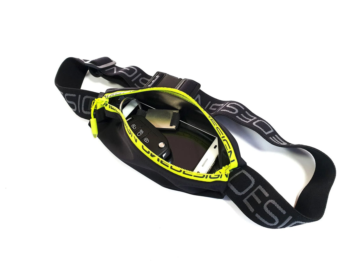 Onedesign Polyester Waterproof Belt Pouch - Black/Yellow - BP