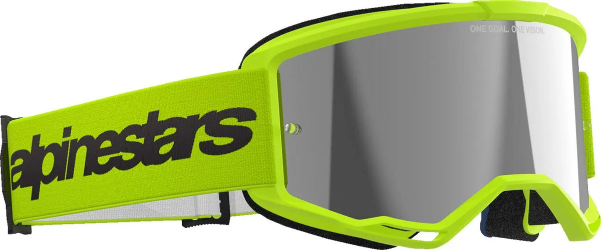 Alpinestars Vision 3 Wordmark Goggle Yellow Fluo Mirror-Silver