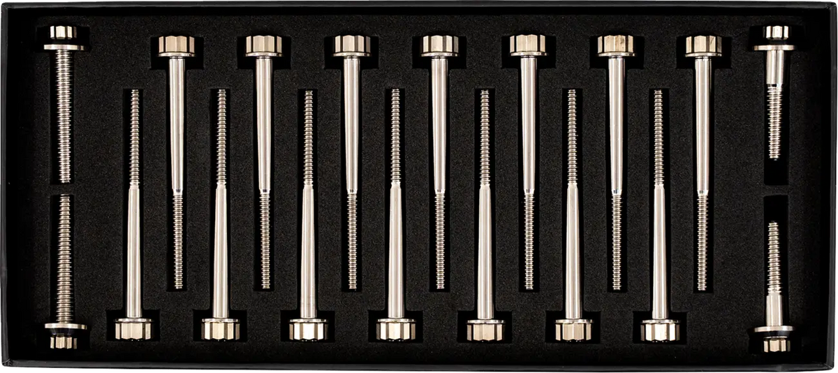 Trask Titanium 12-Point M8 Crankcase Bolts for Harley Davidson M8
