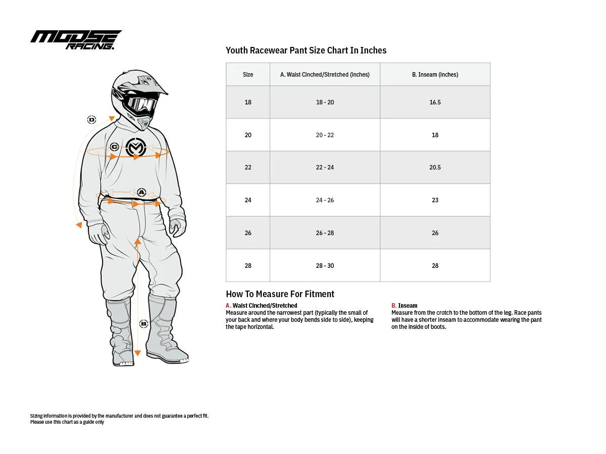 Moose Offroad Youth Agroid Racewear Pants - Black/Orange/Teal