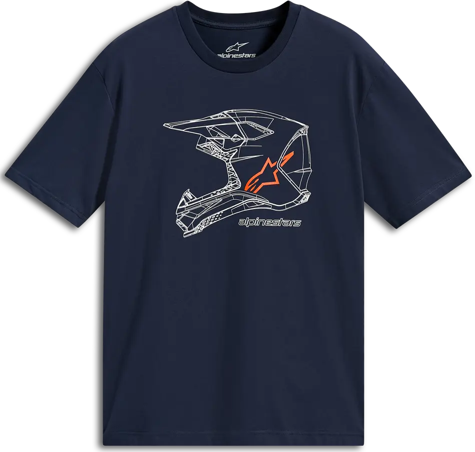Alpinestars MX Helmet T-Shirt Navy