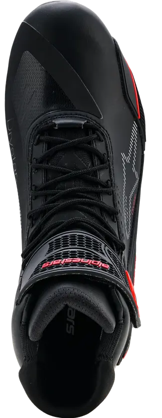 Alpinestars Faster-4 Drystar Shoes Black Rio Red Fluo