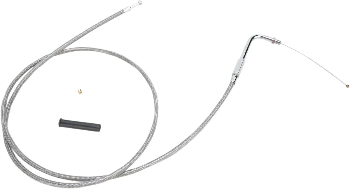 Drag Specialties Stainless Braided Throttle Cable